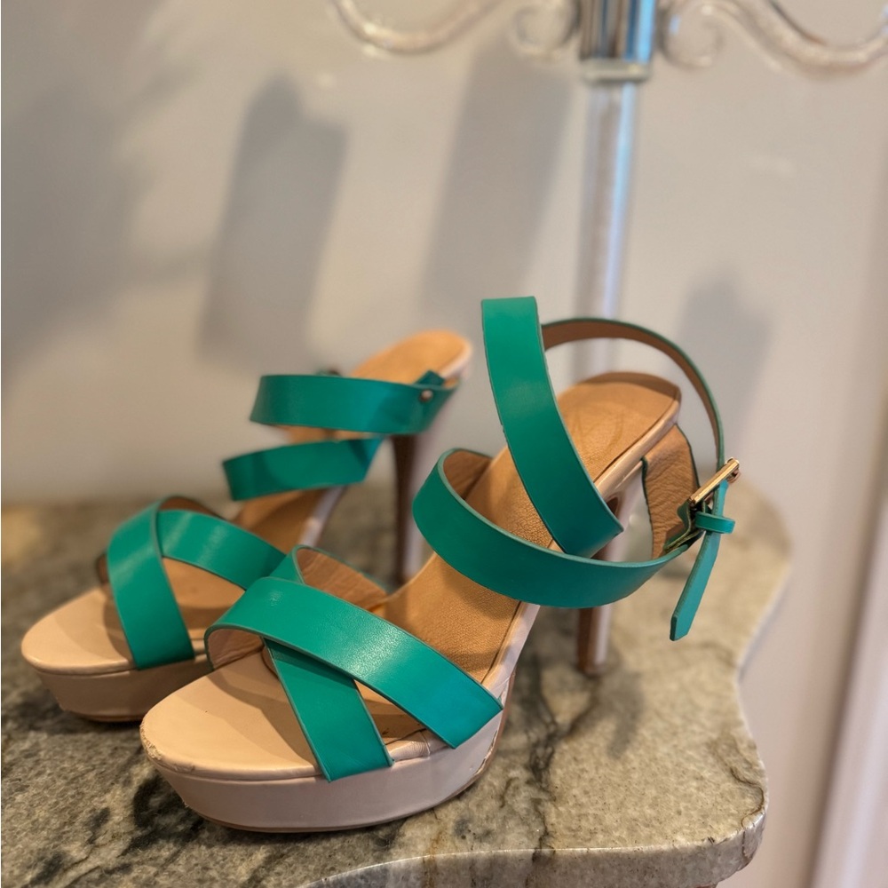 Green Strappy Heels